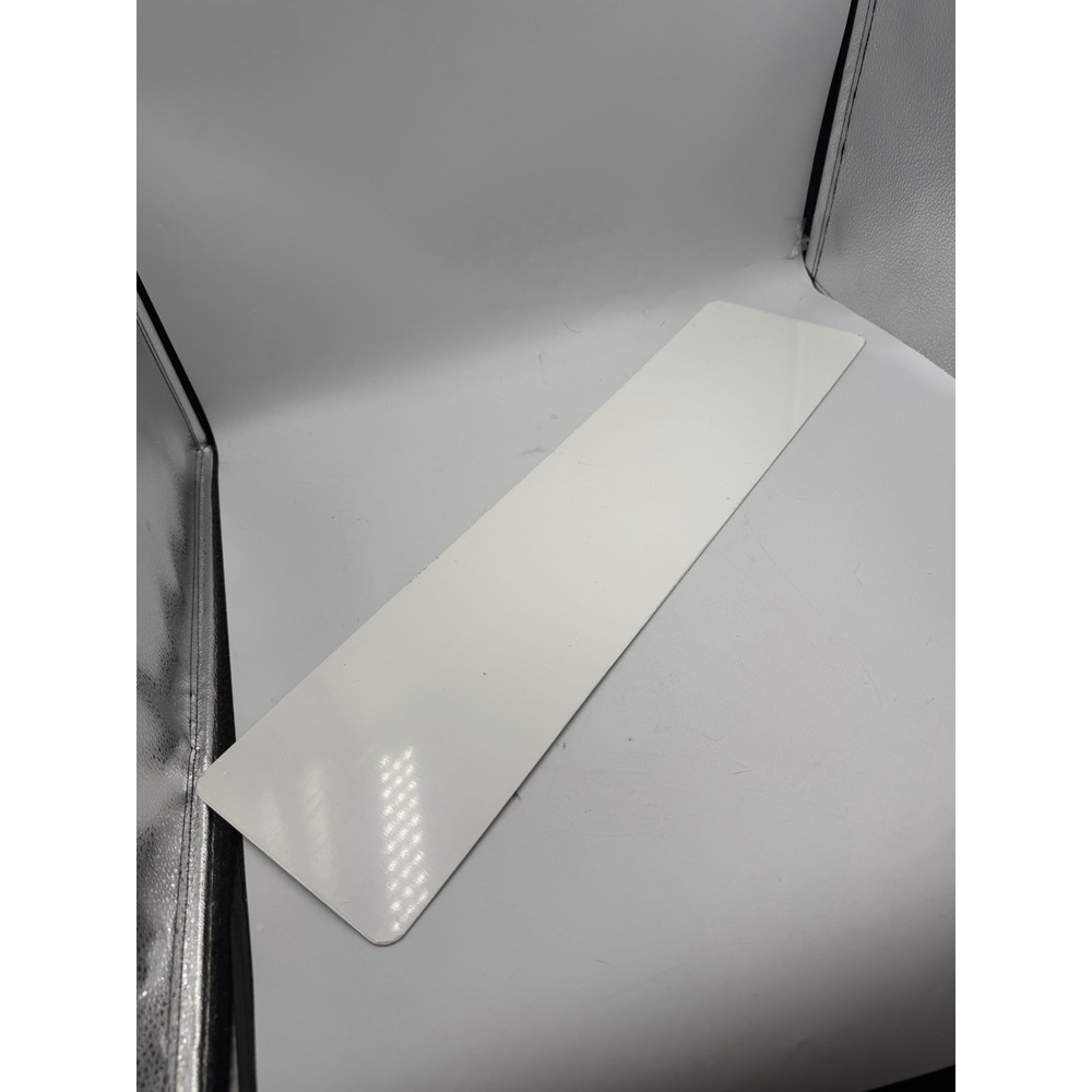 Solid White Blank Novelty Metal Street Sign 24x6in